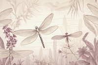 Dragonfly drawing insect sketch.
