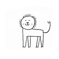 Lion sketch drawing line.