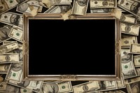 Money backgrounds frame blackboard. AI generated Image by rawpixel.