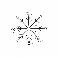 Snowflake sketch white line.