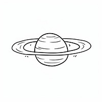 Saturn sketch doodle line.