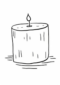 Scented candle sketch doodle line.