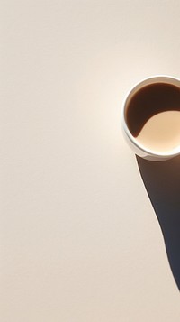  Close-up hot latte coffee shadow cup. AI generated Image by rawpixel.
