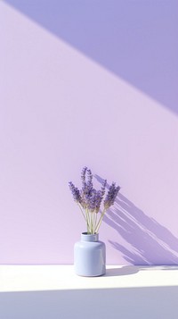  Lavender flower plant wall. AI generated Image by rawpixel.