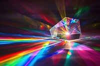 Transparent light from the prism backgrounds abstract gemstone.