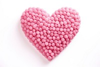 Pink heart confectionery food white background. AI generated Image by rawpixel.