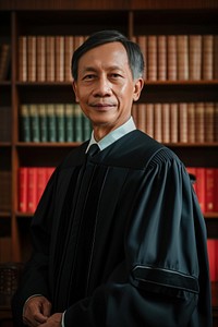 Singaporean male judge portrait adult architecture.