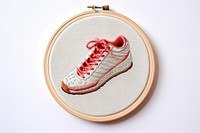 Sport in embroidery style footwear locket shoe.
