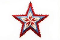 Star in embroidery style pattern symbol celebration.