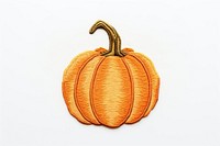 Pumpkin in embroidery style vegetable plant food.
