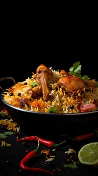 Indian chicken biryani food seafood meat.