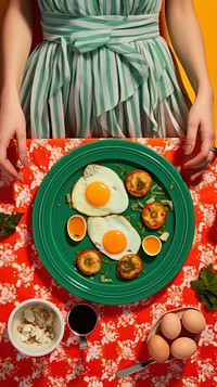 English breakfast plate food egg.