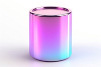Cute cylinder glass white background container.