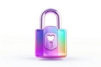 Cute lock white background protection technology.