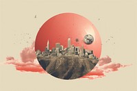 Globe background landscape outdoors moon. AI generated Image by rawpixel.