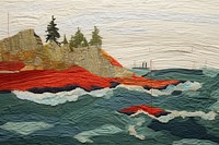 Archipelago painting quilt land.