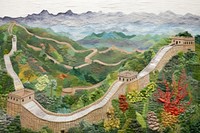 Great wall of China landscape architecture tranquility.