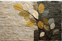 Falling leaves textile plant quilt.