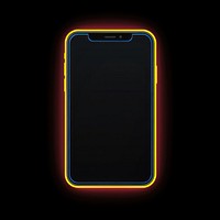 Phone icon light glowing neon.