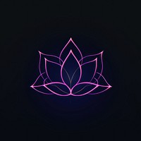 Abstract lotus flower glowing nature night.