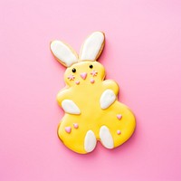 Bunny cookie dessert icing. AI generated Image by rawpixel.