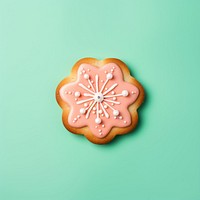 Flower cookie icing dessert. AI generated Image by rawpixel.