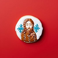 Jesus cookie food art. AI generated Image by rawpixel.