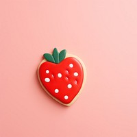 Strawberry cookie food confectionery. AI generated Image by rawpixel.
