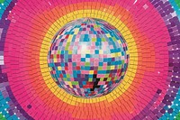 Minimal Collage Retro dreamy of disco ball art pattern sphere.