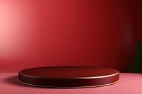Luxurious maroon background table decoration furniture.
