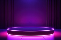 Purple neon background lighting stage illuminated.