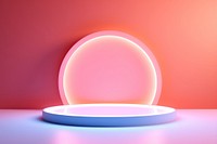 Light neon background lighting sphere illuminated.