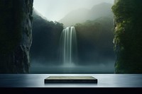 Waterfall background landscape outdoors nature.