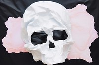 Simple abstract fabric textile illustration minimal of a skull art creativity fragility.