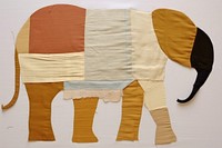 Simple abstract fabric textile illustration minimal of a elephant pattern mammal art.