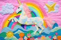 Simple abstract fabric textile illustration minimal of a unicorn backgrounds pattern quilt.