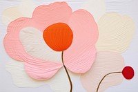 Simple abstract fabric textile illustration minimal of a flower art pattern petal.