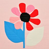 Simple fabric textile illustration minimal of a flower pattern plant art.
