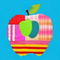 Simple fabric textile illustration minimal of a apple pattern food creativity.