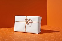 Wrapping paper  gift orange background celebration.