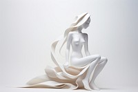 Paper sculpture white art representation.