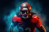 American football player helmet sports adult.