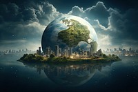 Earth disappearing landscape outdoors planet. AI generated Image by rawpixel.