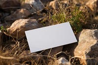 Business Card  paper soil rock.