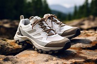 Hiking shoes  footwear mountain white.