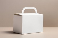 Box handle packaging  paper white simplicity.