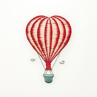 The balloon in embroidery style aircraft vehicle transportation.