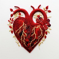 The heart in embroidery style pattern celebration accessories.