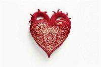 Heart in embroidery style celebration creativity pattern.