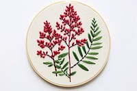 The plant in embroidery style needlework pattern textile.